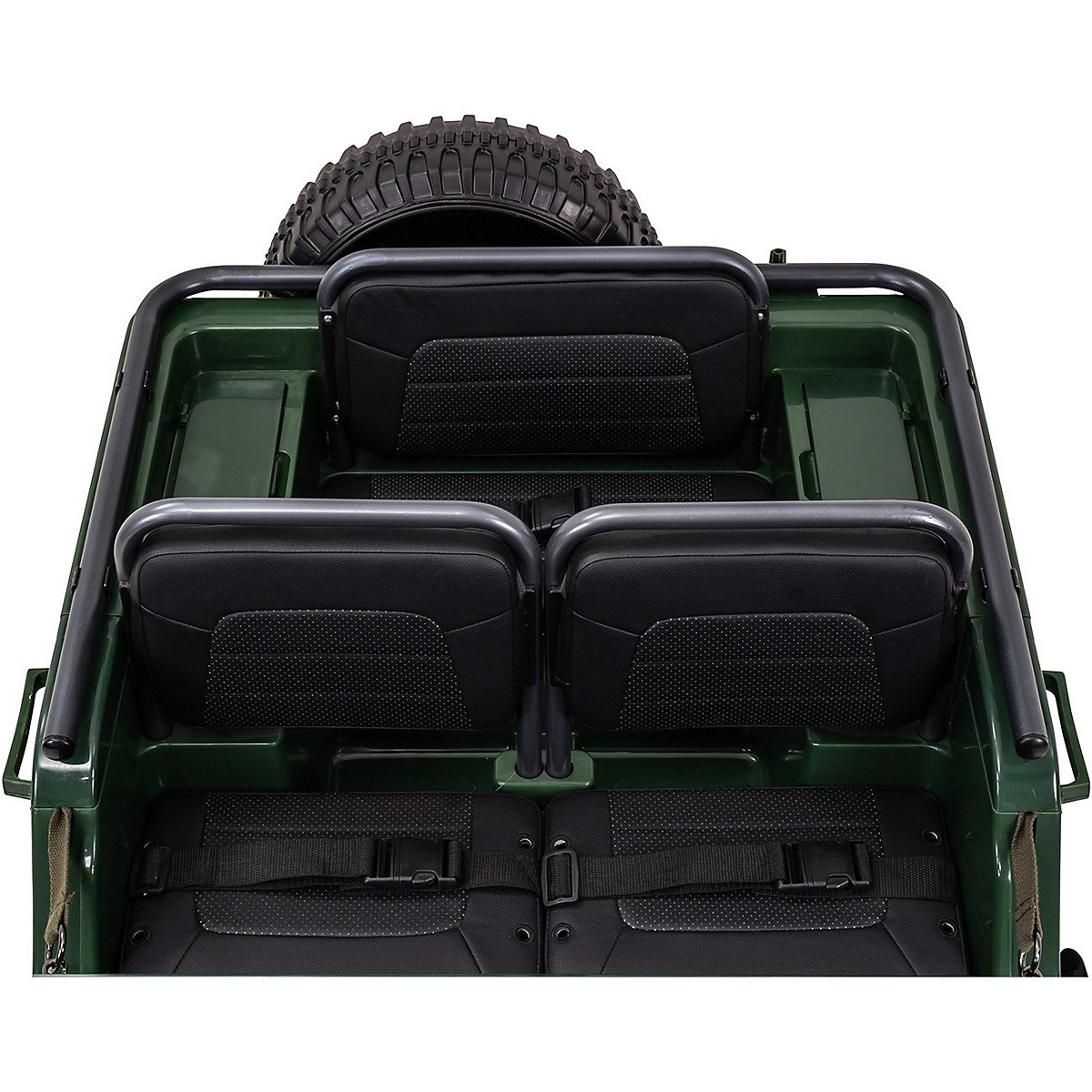 Kinder Elektroauto Jeep Willys - 4x45 Watt - Kinderauto mit Fernbedienung - Soundmodul gr&uuml;n