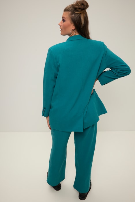 Blazer, Straight Shape, Melange, doppelreihig, Reverskragen, Langarm