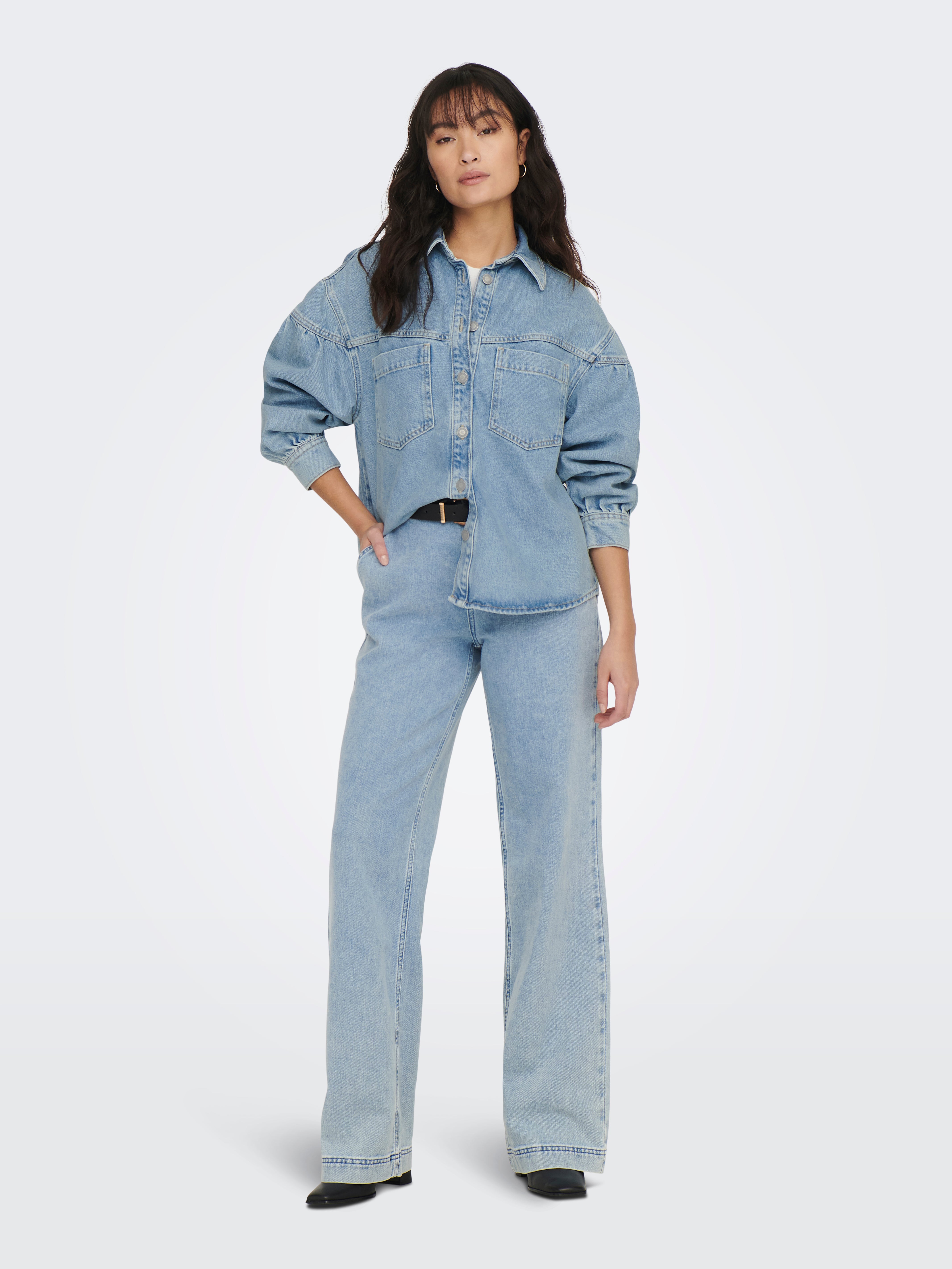 ONLANNI Jeansjacke Light Blue Denim