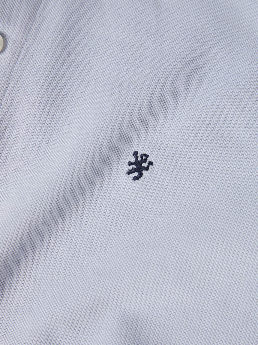 Polo de manga curta em algodão