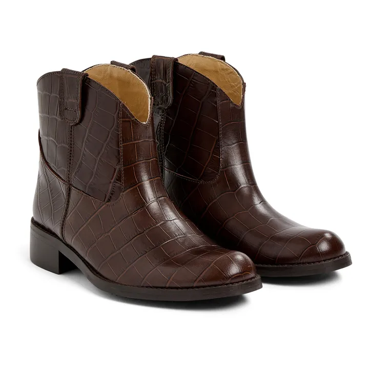 Bonpoint Santiags Cuir | Chocolat