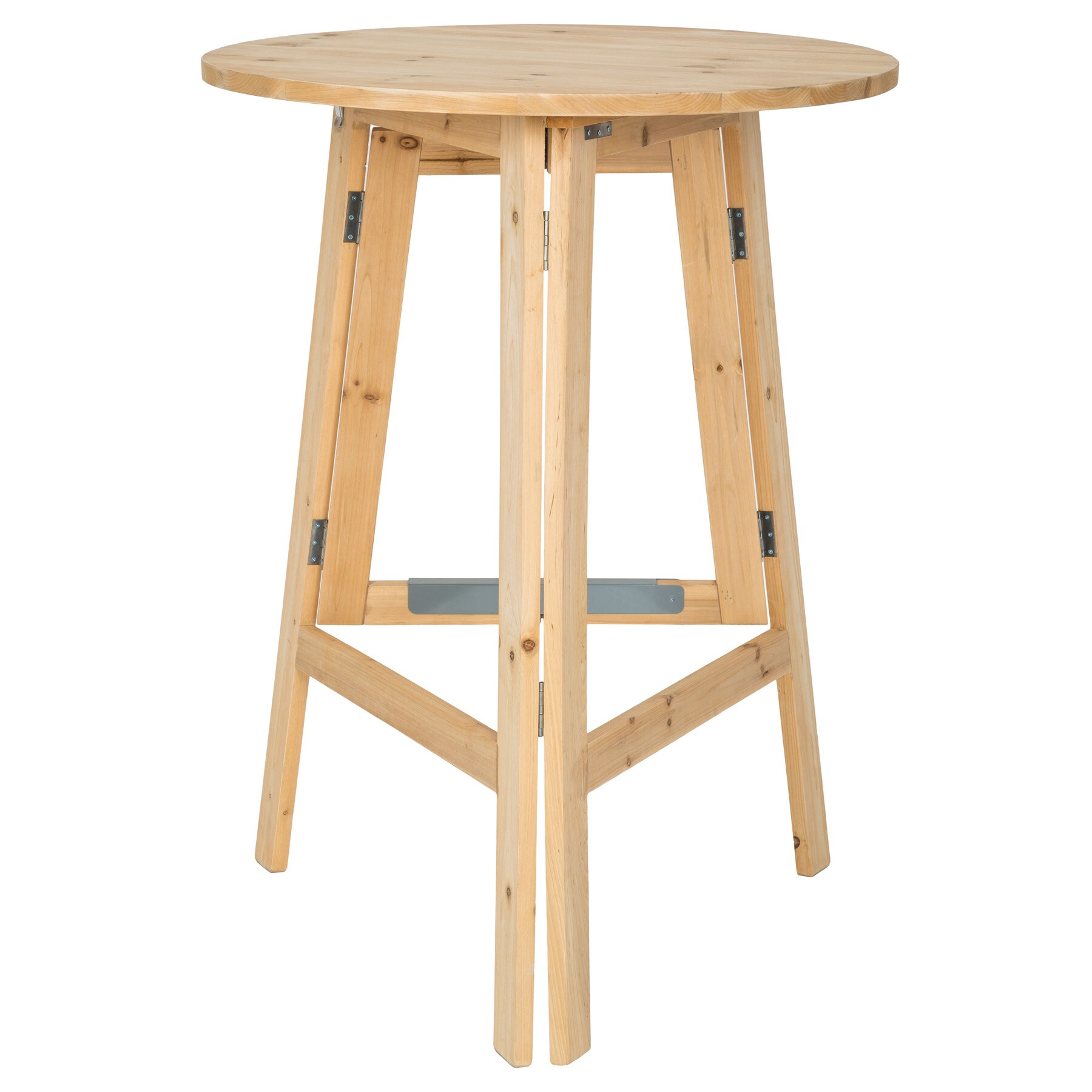 tectake® Stehtisch, aus Holz, rund, standfest, 79x110 cm