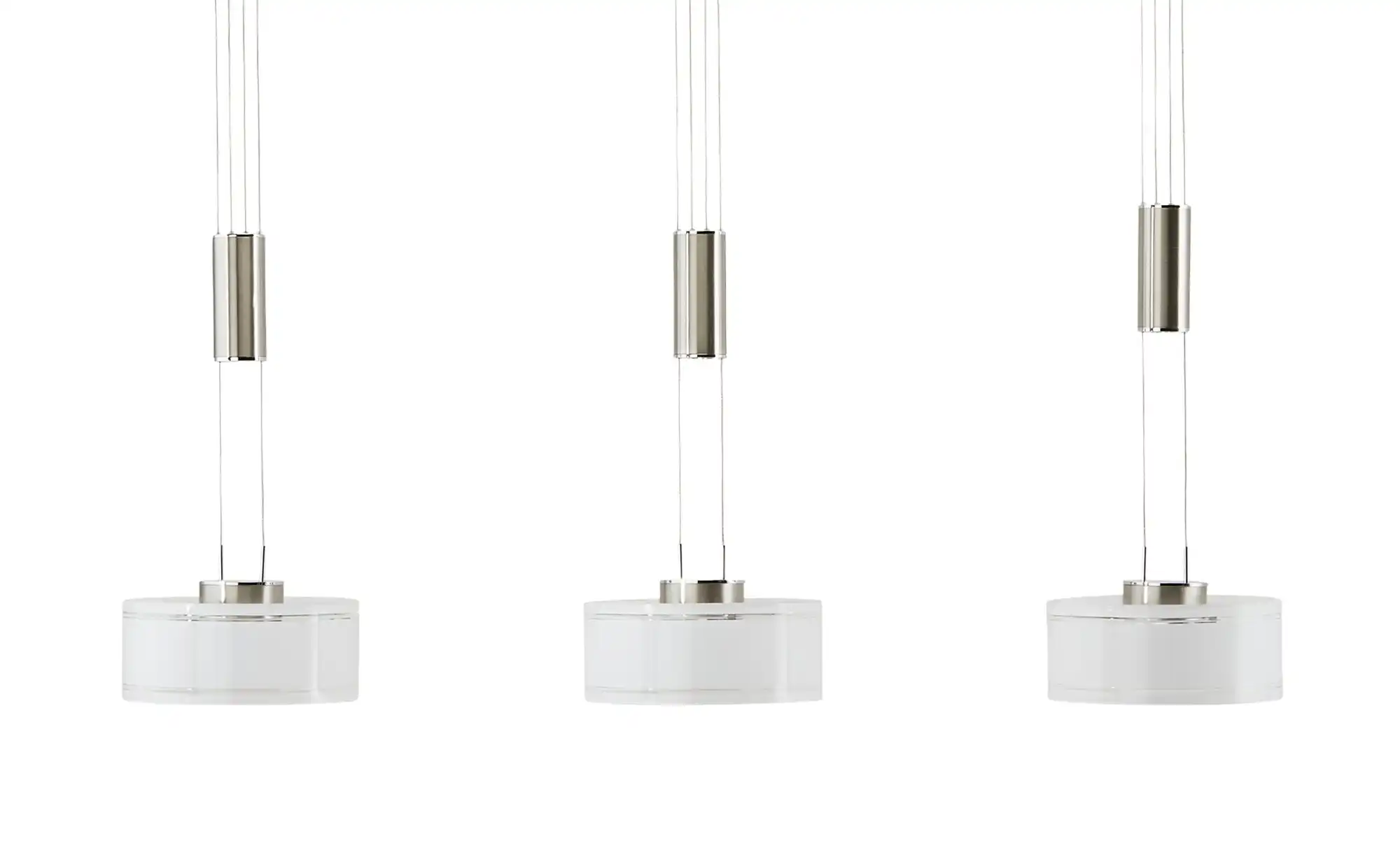 Fischer-Honsel LED-Pendelleuchte, 3-flammig, Nickel matt