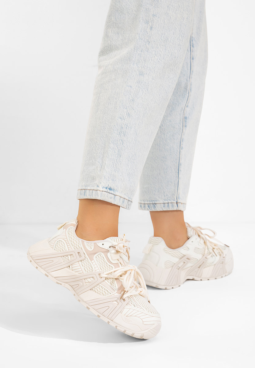 Baskets pour femme beige Viralisa