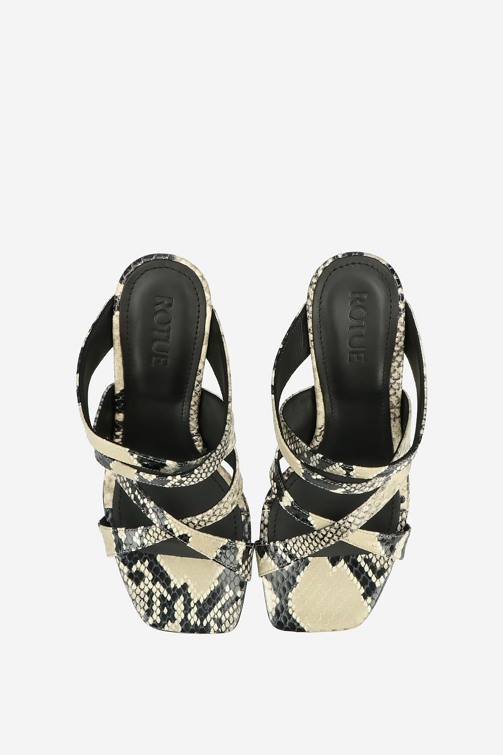 Go Flex python leather heeled sandals
