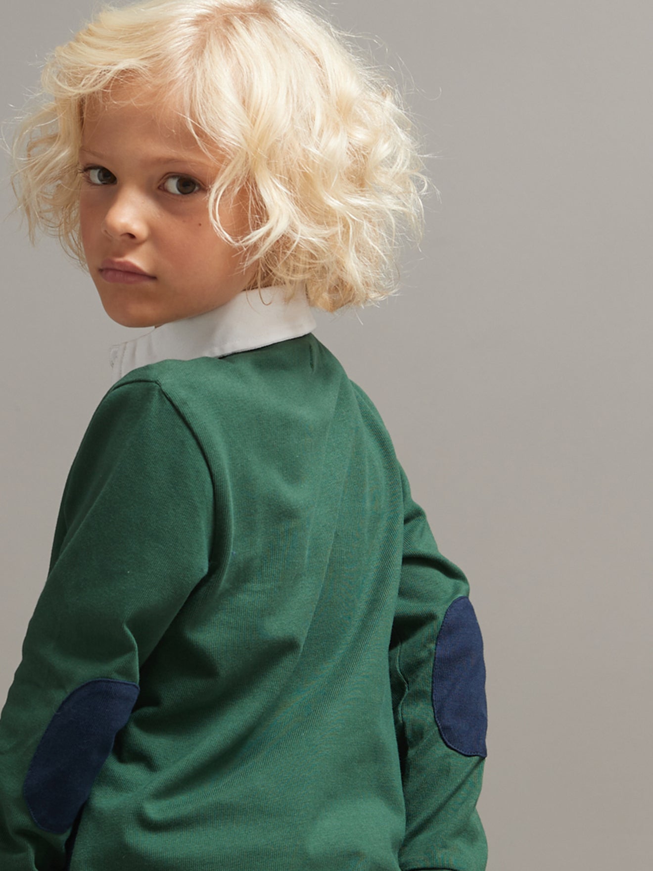 Polo-rugby colorblock Garçon - Coton biologique