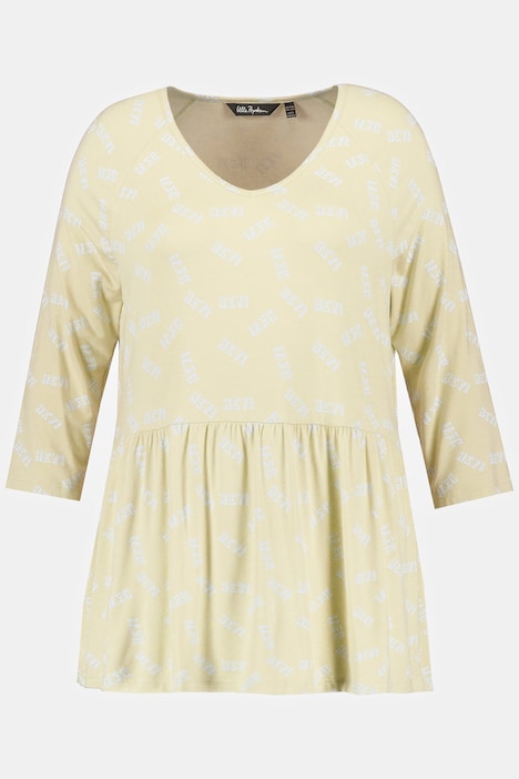 Shirt, HEY, A-Linie, Volant, V-Ausschnitt, 3/4-Arm