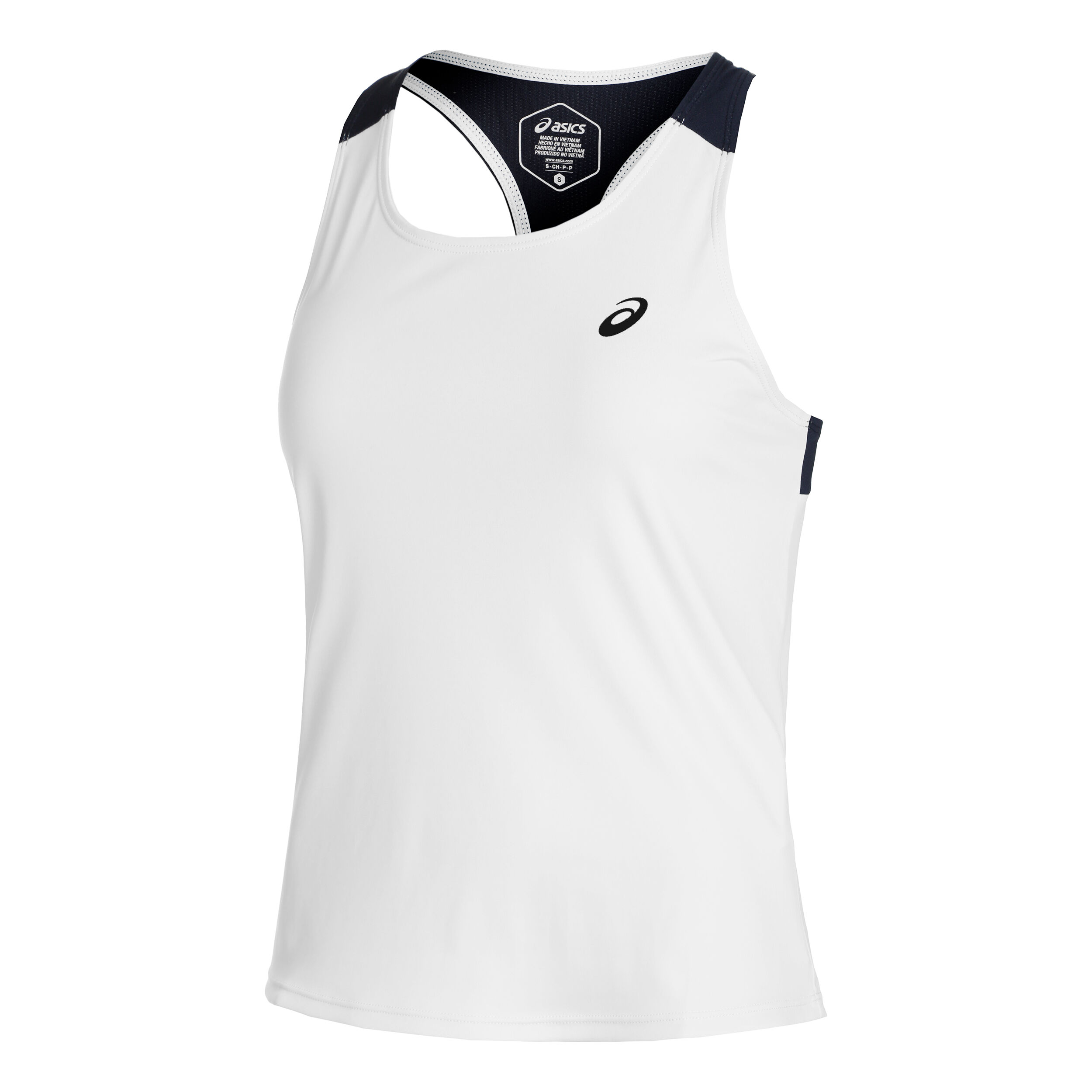 ASICS Court Débardeur Tank Top Femmes - Blanc , Bleu Foncé