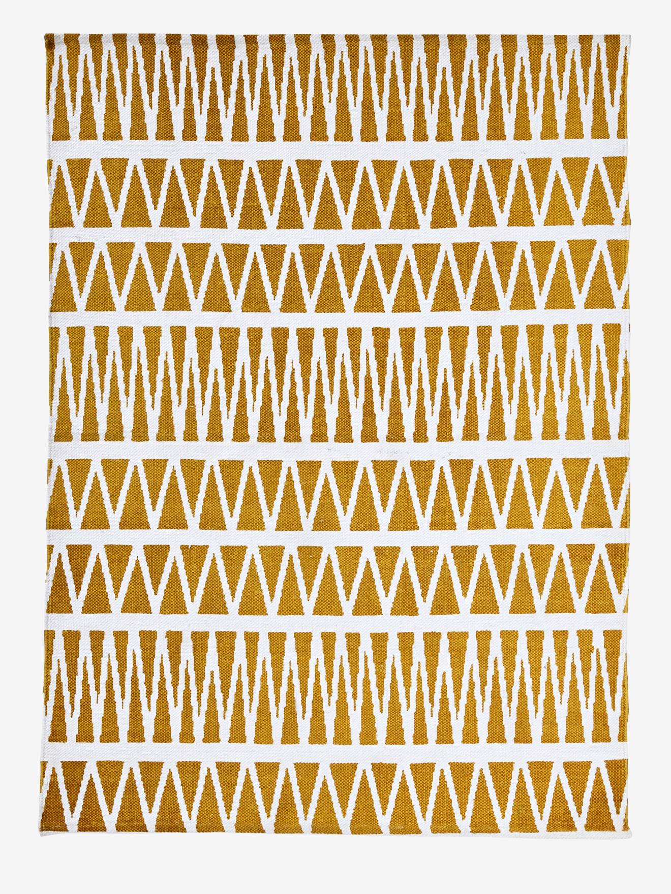 tapete gráfico com estampa amarela média