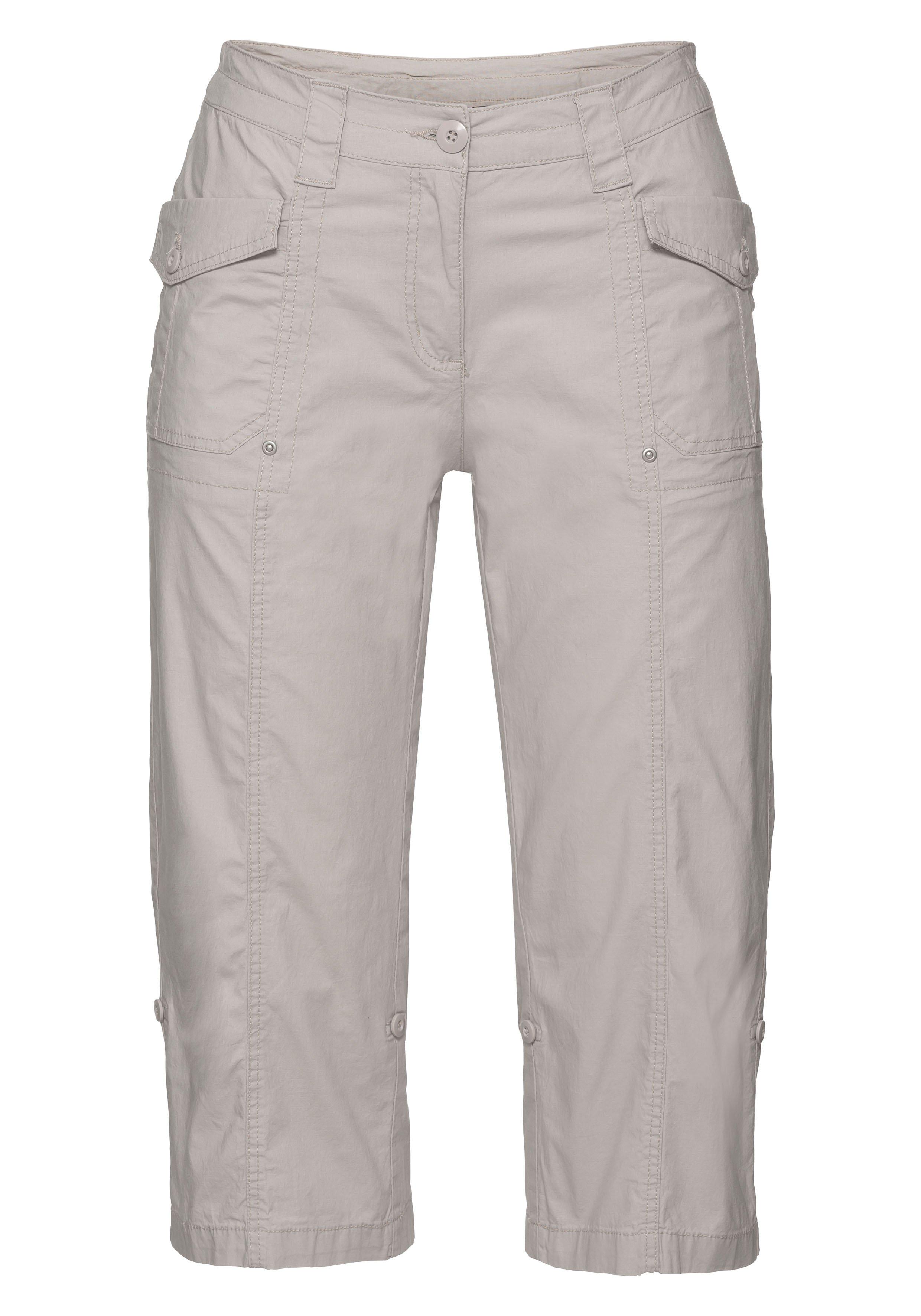 Gerade 3/4-Hose mit Krempelfunktion