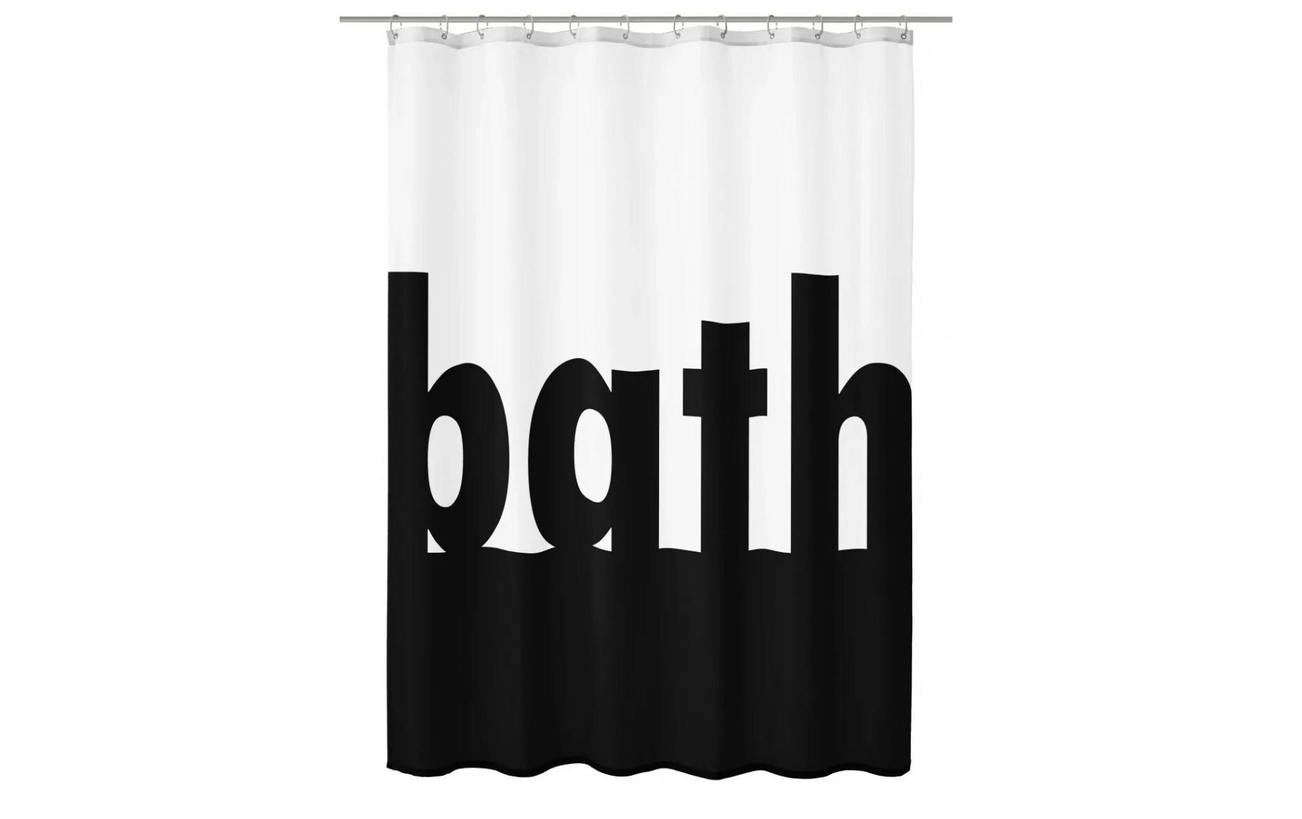 Duschvorhang Bath 180 x 200 cm, Schwarz/WeissDuschvorhang aus Polyester