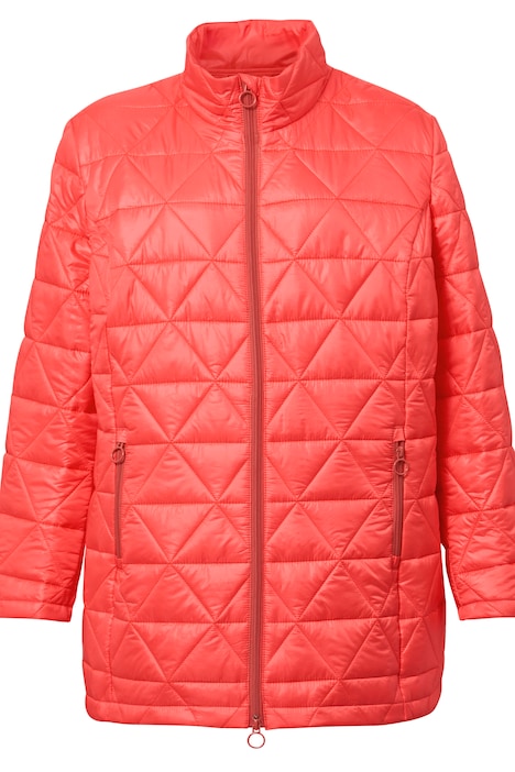 Steppjacke, Classic Fit, Rhombenstepp, Stehkragen, Langarm