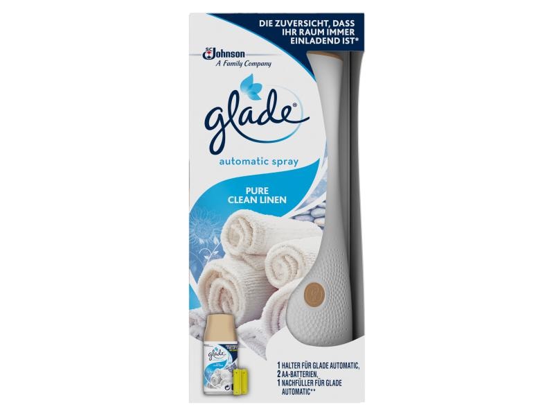 Glade Starter Set Automatic Spray Pure Clean Linen Automatischer Lufterfrischer