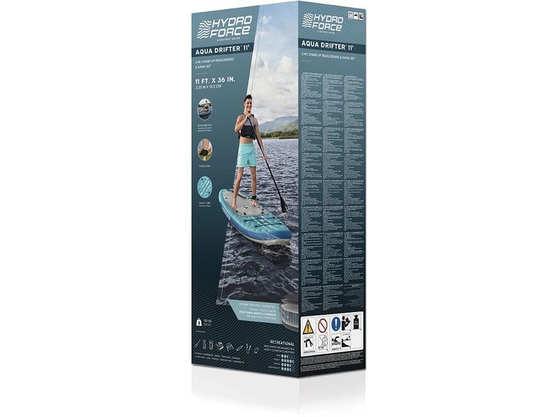 Bestway Allround Board-Set Aqua Drifter mit Sitz, 335 cm Allround SUP Board-Set mit Sitz
