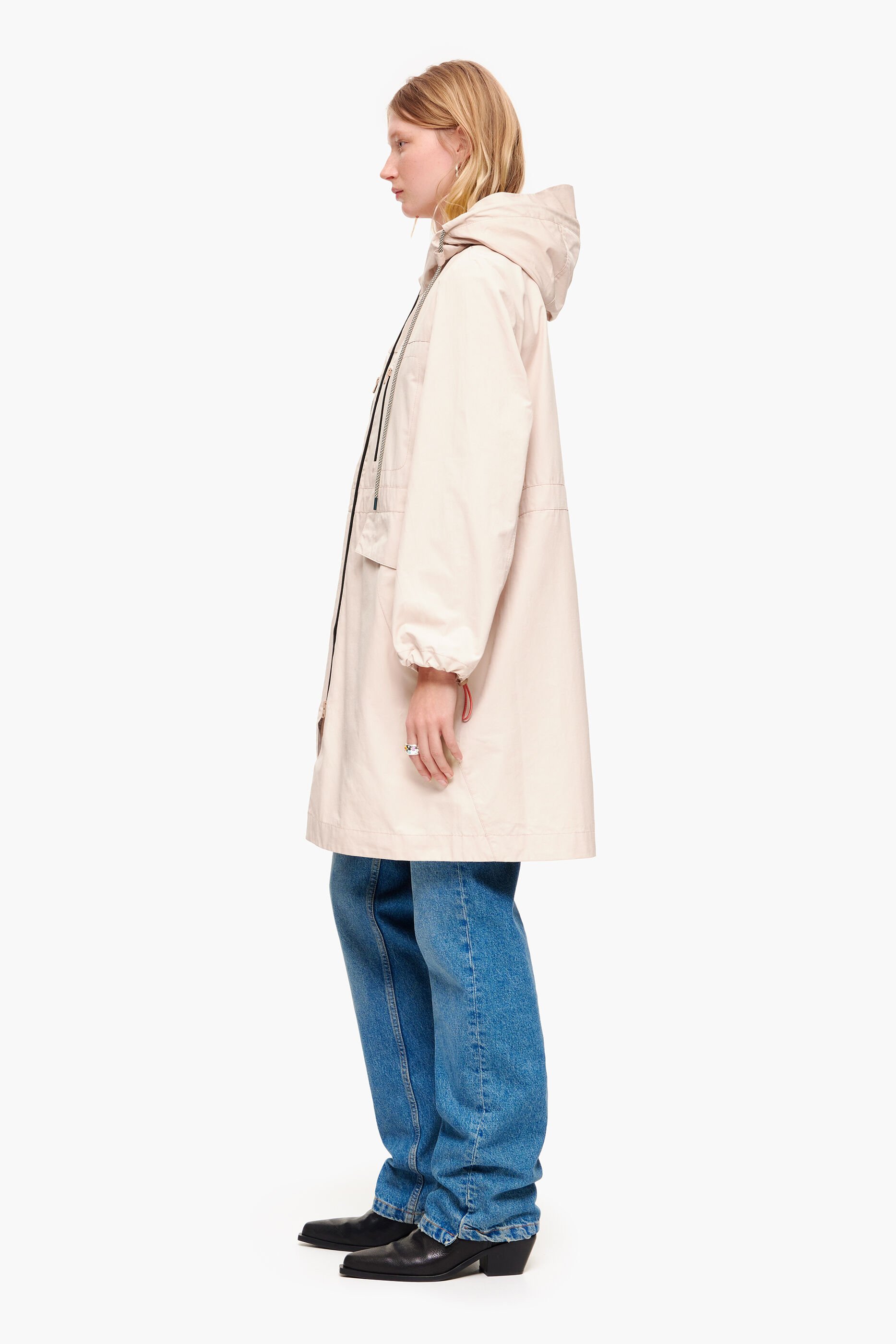 Trench coat flare cor pedra