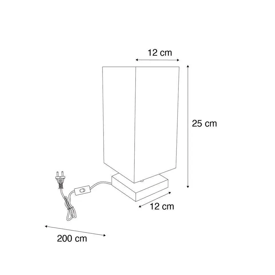 Qazqa tafellampen milo tl zwart e14