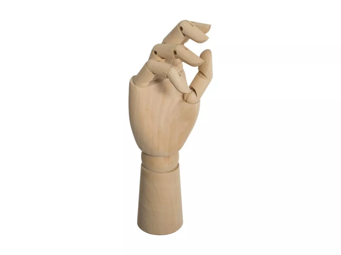 Main deco en bois H 30 cm
