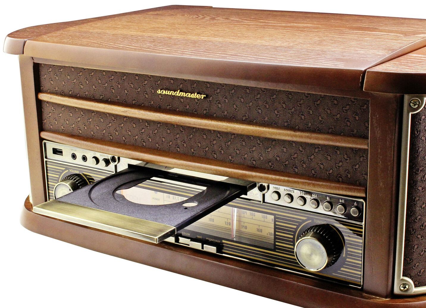 Nostalgie-Stereoanlage mit MP3-Direktaufnahmefunktion