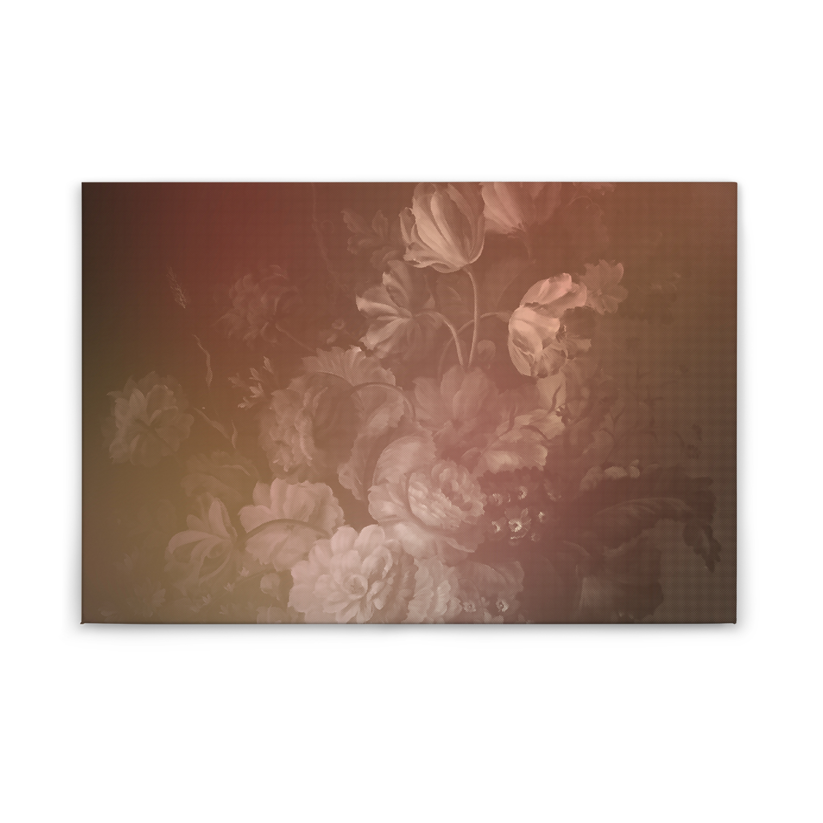 Leinwandbild PASTELLIGE BLUMEN - rot - 90x60 cm