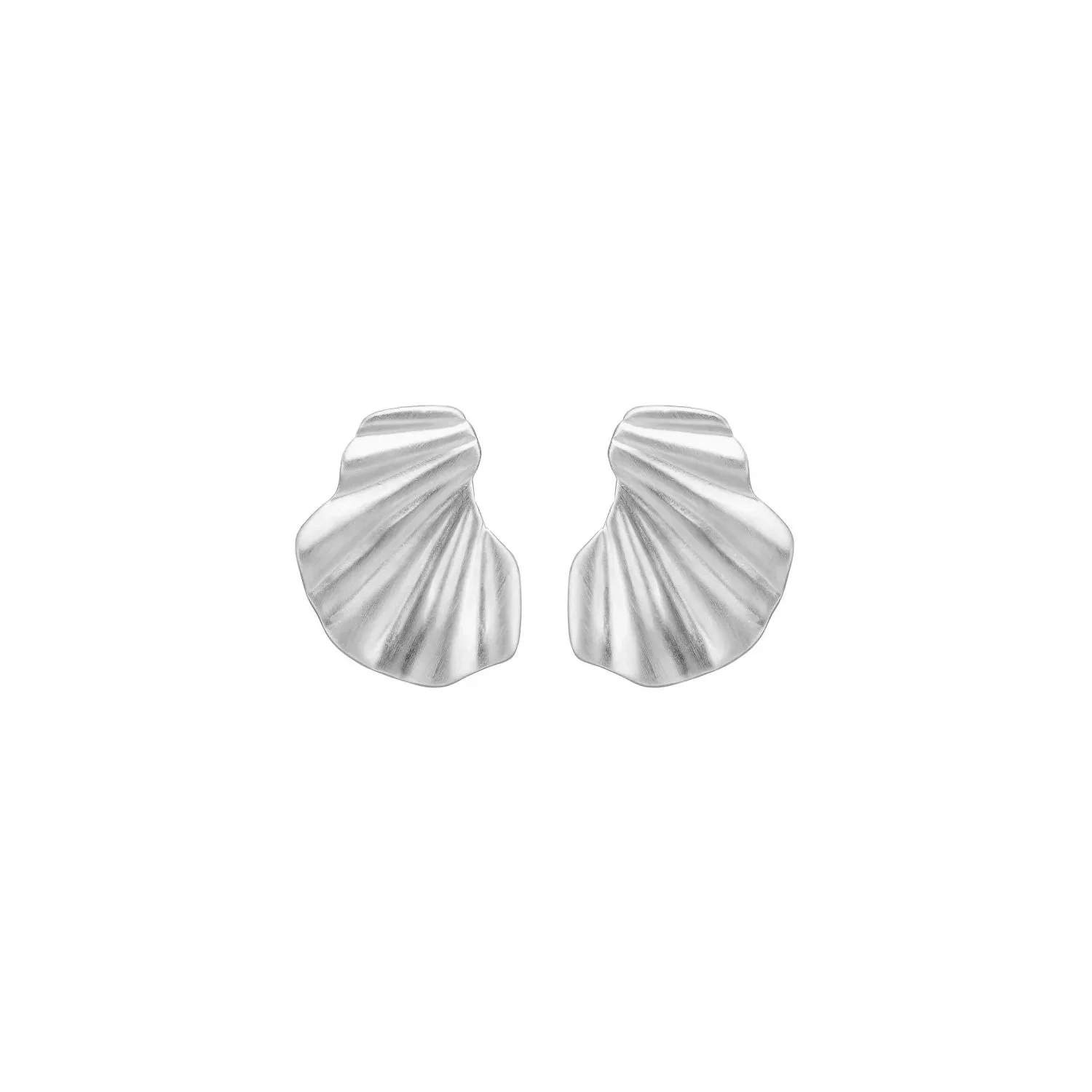 Enamel Wave Øreringe Sølv E70SM