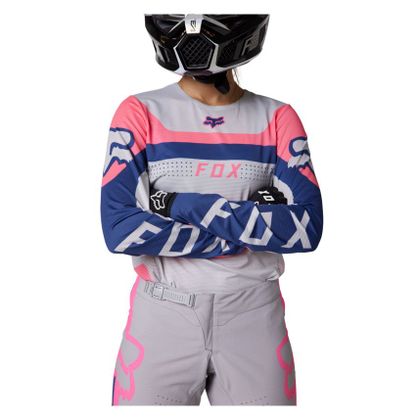 Maillot cross Fox WOMENS FLEXAIR EFEKT 2023 - Violet / Blanc