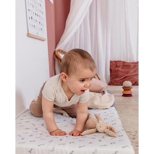 Tapis de motricité XL imprimé lapin - CANDIDE
