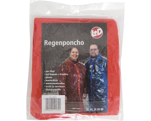 Vinyl regenponcho, diverse kleuren
