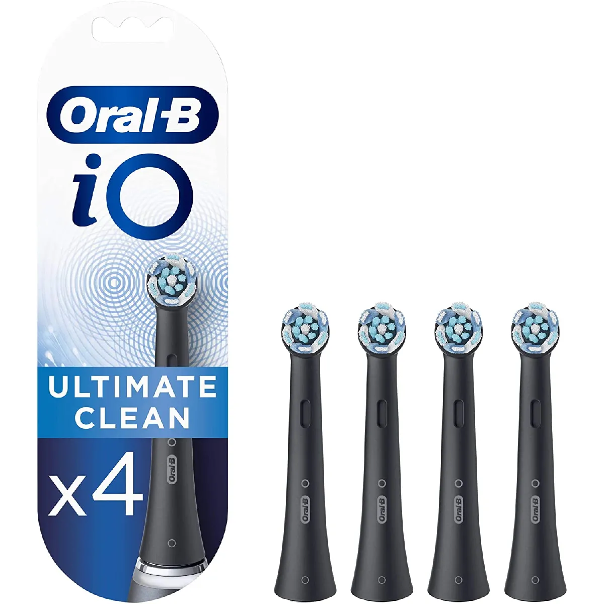 Oral-B iO Lot de 4 Brossettes Nettoyage Ultime Noir