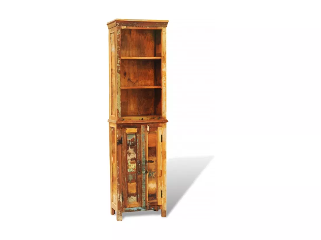Bibliothèque Bois massif de récupération Vintage