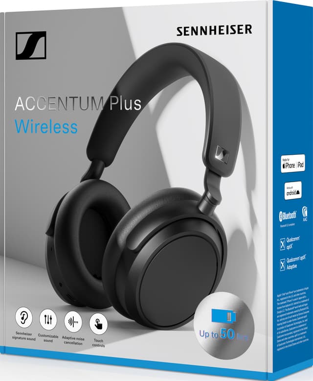 Sennheiser Accentum Plus trådløse around-ear høretelefoner (sort)
