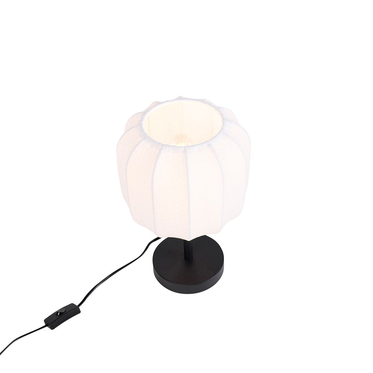 Japandi tafellamp zwart met wit - Madleine