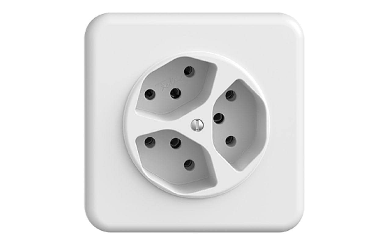 UP-Steckdosen STANDARDdue 3x T13 Weiss, IP20Feller STANDARDdue Unterputz 3-fach Steckdose