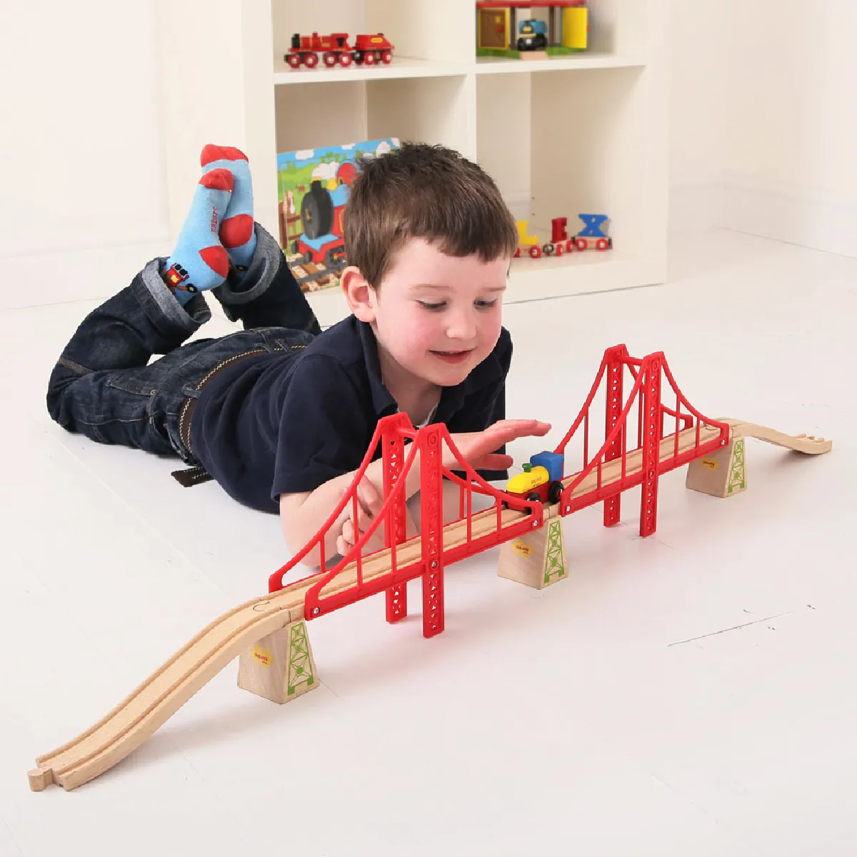 Bigjigs Rail Pont Suspendu Double