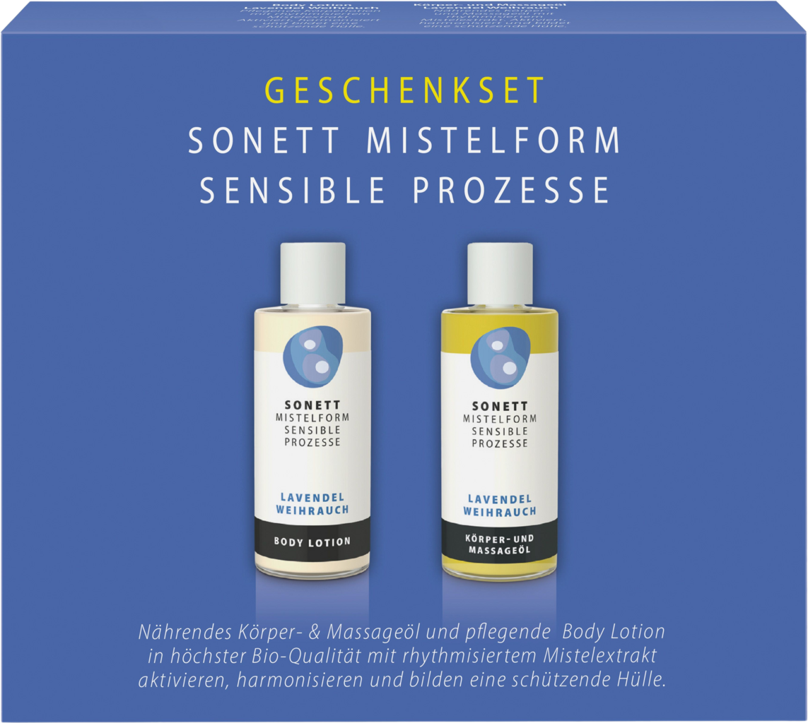 Sonett  MISTELFORM SENSIBLE PROZESSE Geschenkset Massageöl & Body Lotion