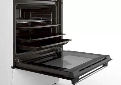 Bosch Serie | 4 HLN39A020 - Komfur - fritstående - bredde: 60 cm - dybde: 60 cm - højde: 90 cm - med selv-rengøring - hvid