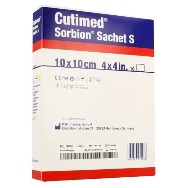 Curativo BSN Medical Cutimed Sorbion 10x10cm, 10 unidades