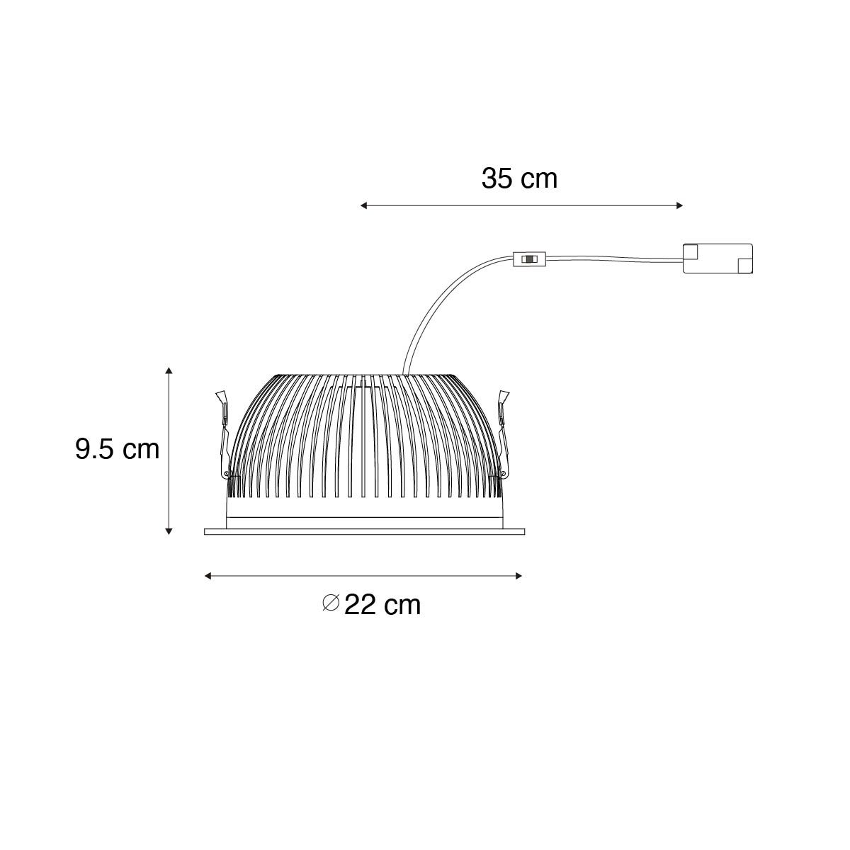 Set van 6 inbouwspots wit incl. LED 3000K-5000K - Elias