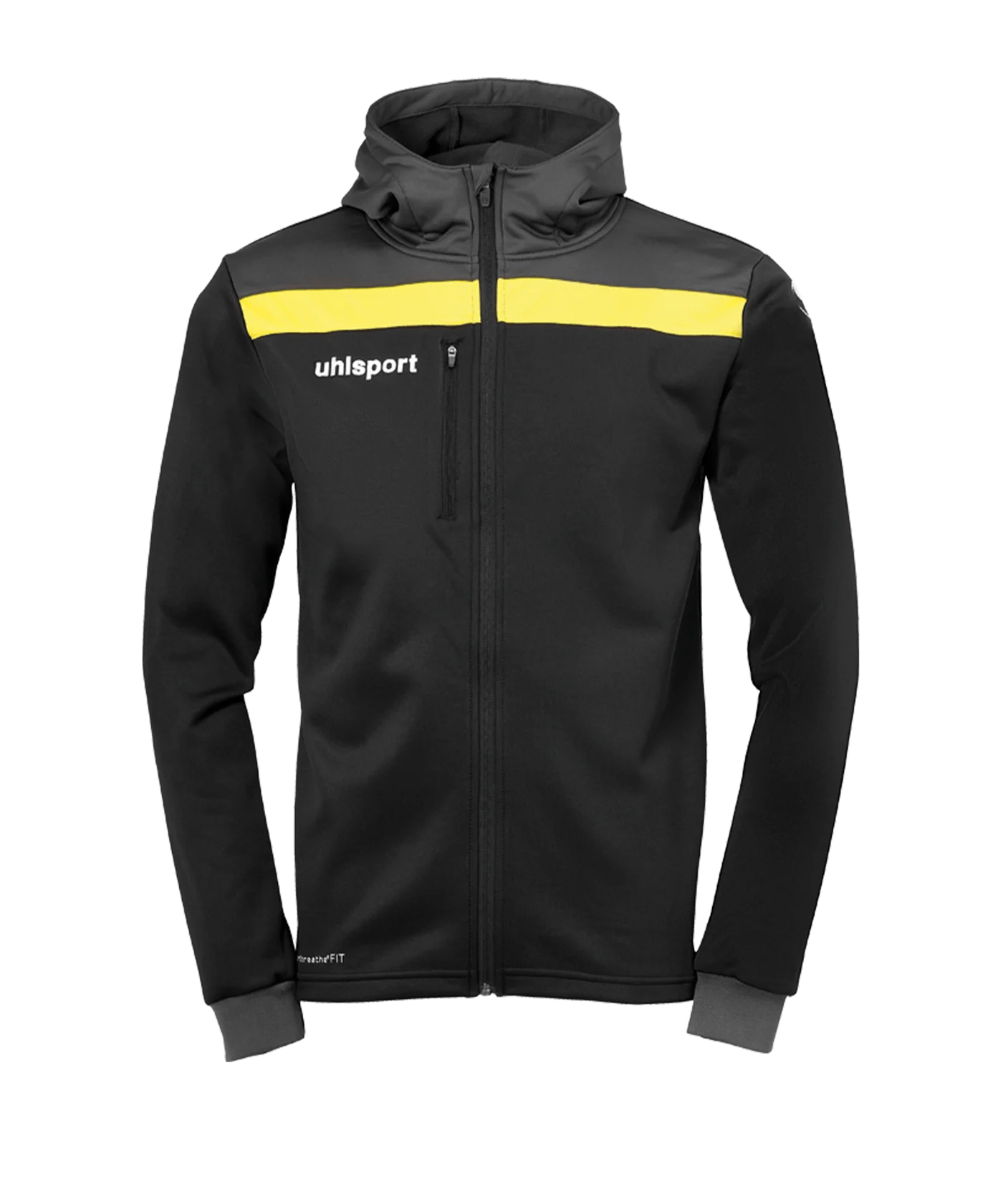 uhlsport Offense 23 Kapuzenjacke Schwarz Grau F07