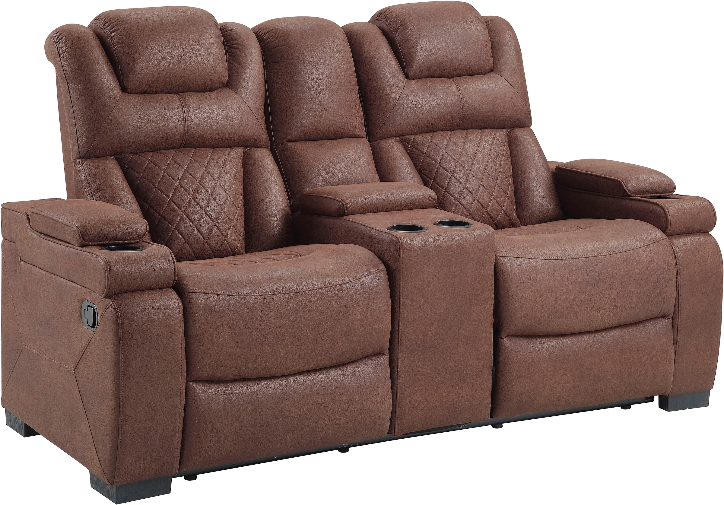 ATLANTIC home collection 2-Sitzer »Faris« Zwei Relaxfunktionen, Mittelkosole mit Stauraum und Getränkehalter