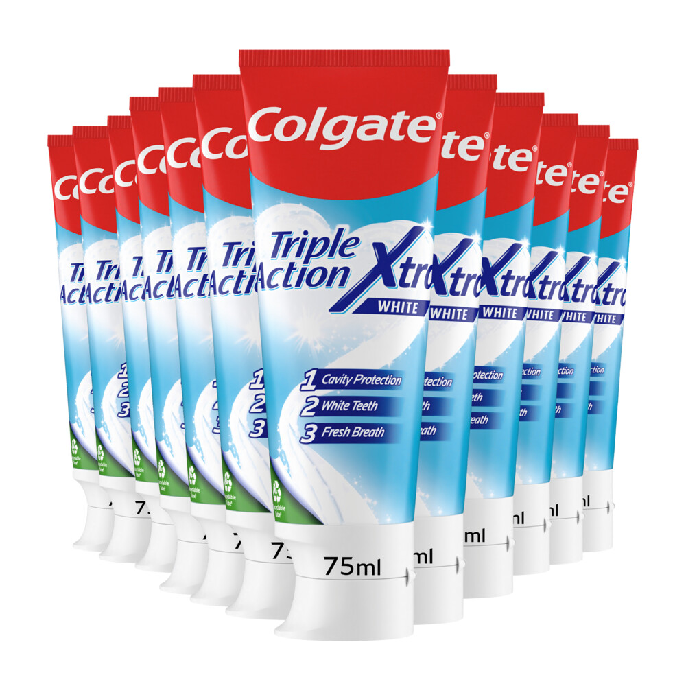 12x Colgate Tandpasta Triple Action Xtra White75 ml