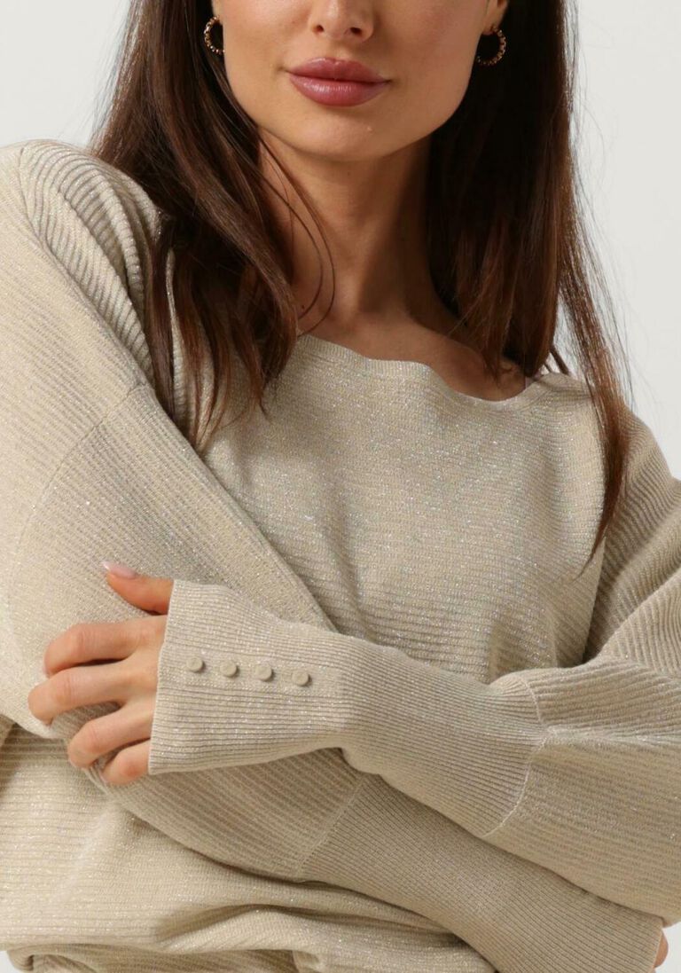NUKUS zand nukus trui batwing pullover lurex