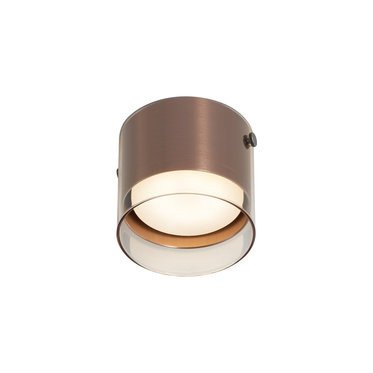 QAZQA Moderne opbouwspot donker brons met glas - Drain