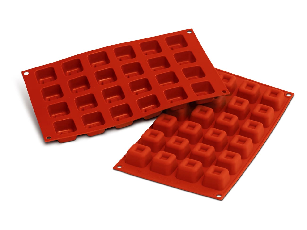 Moule silicone Silicon Flex - 24 savarins carrés 3,5 x 3,5 cm - 30 x 17,5 cm - Silikomart