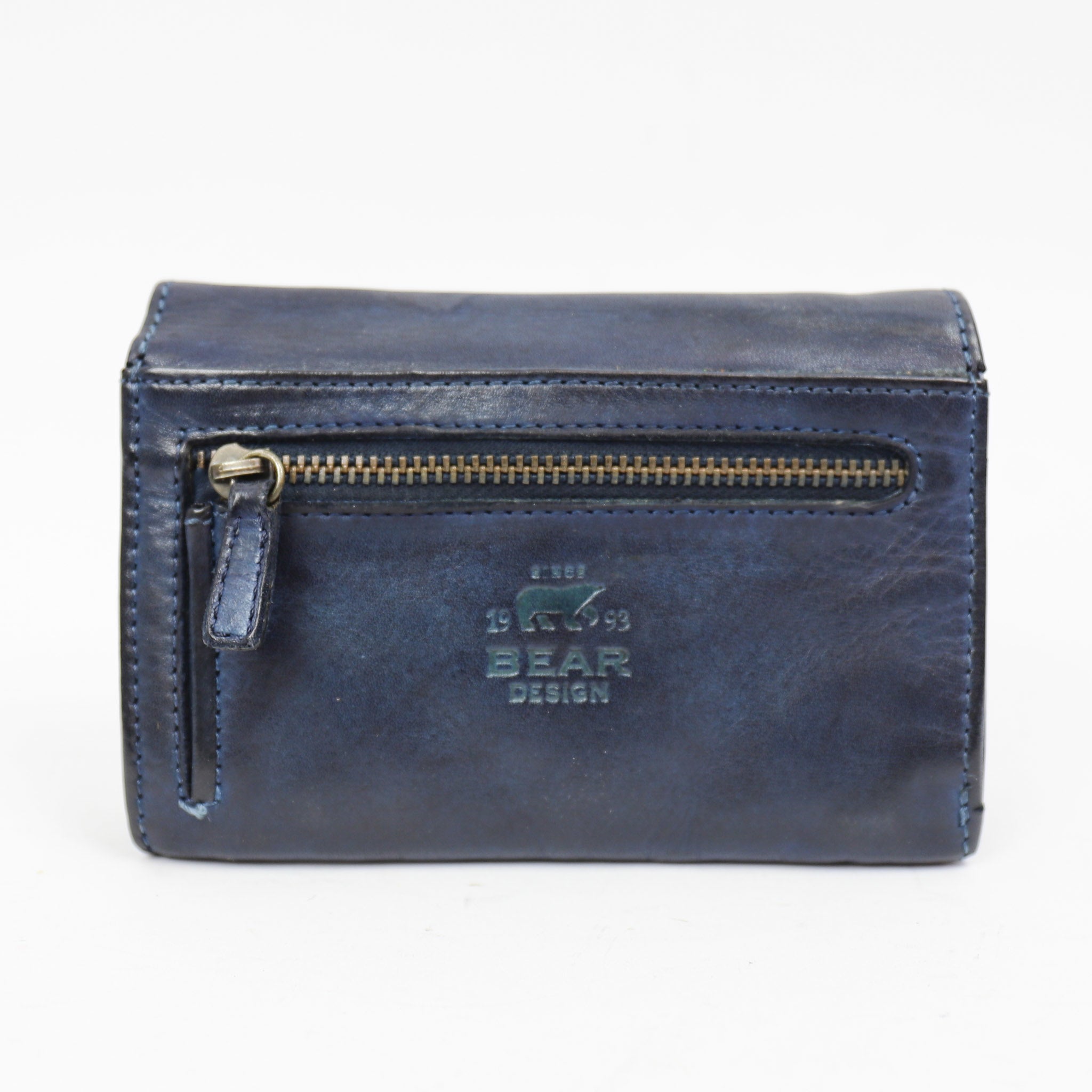 Overslag portemonnee 'Flappie' donkerblauw Donkerblauw