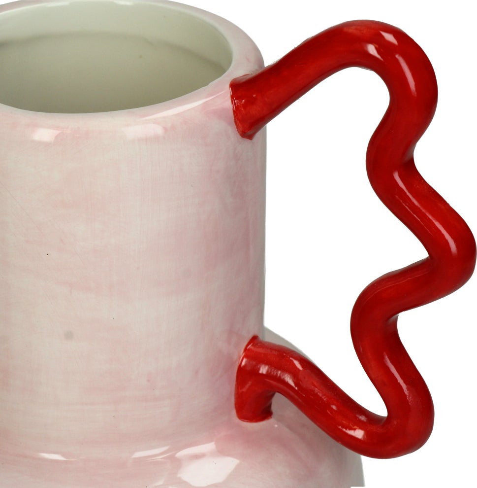 Vaas Pool Party roze / rood 20,6 x 14,4 x 22 cm