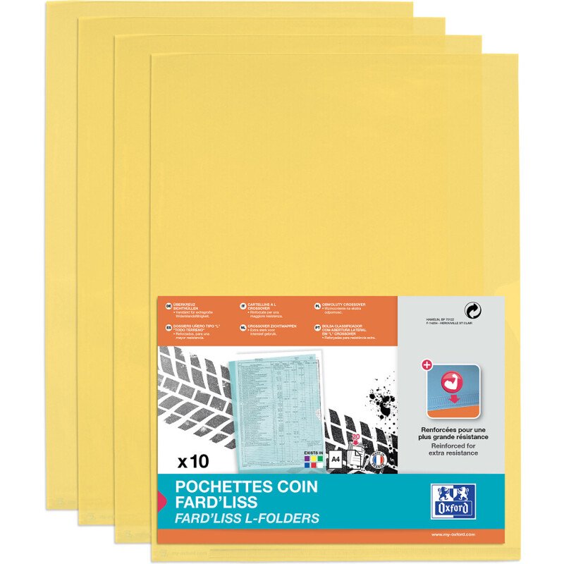 Pochettes coin Fard'Liss, A4, PVC 0,20 mm, bleu