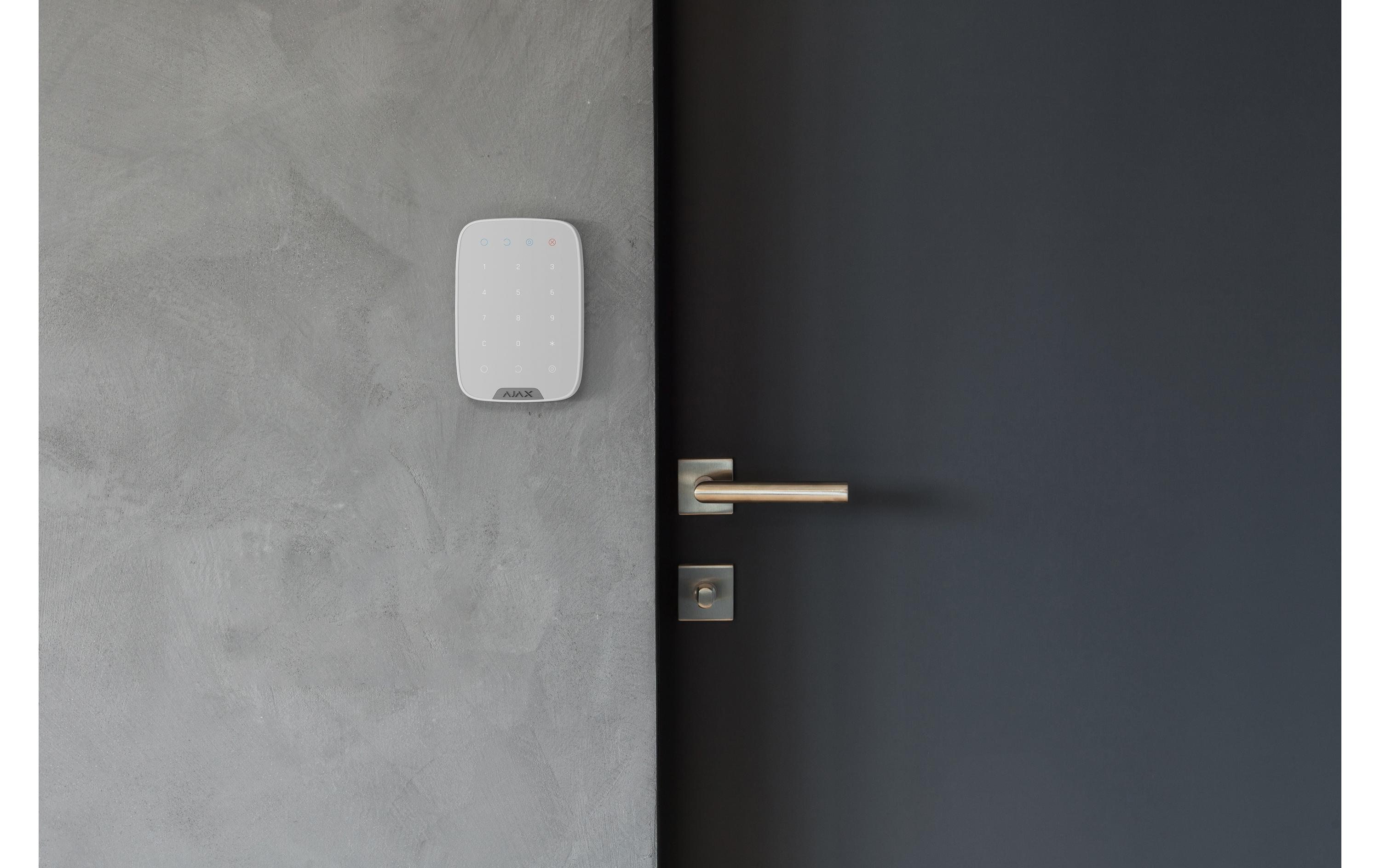 Bedienteil Baseline KeyPad Jeweller Weiss<br>Tastenfeld mit Wandhalterung