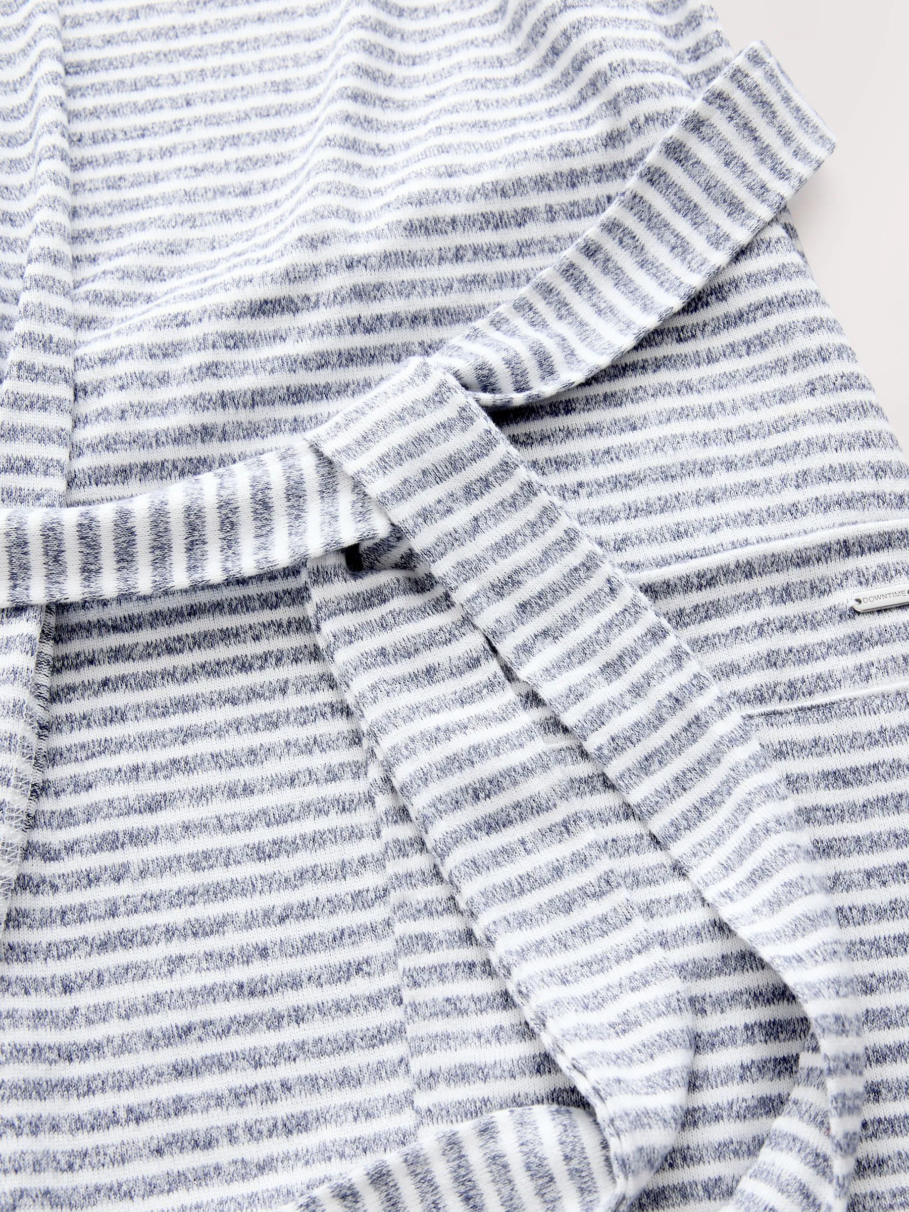 Grijze streep - Cosy Lightweight Dressing Gown