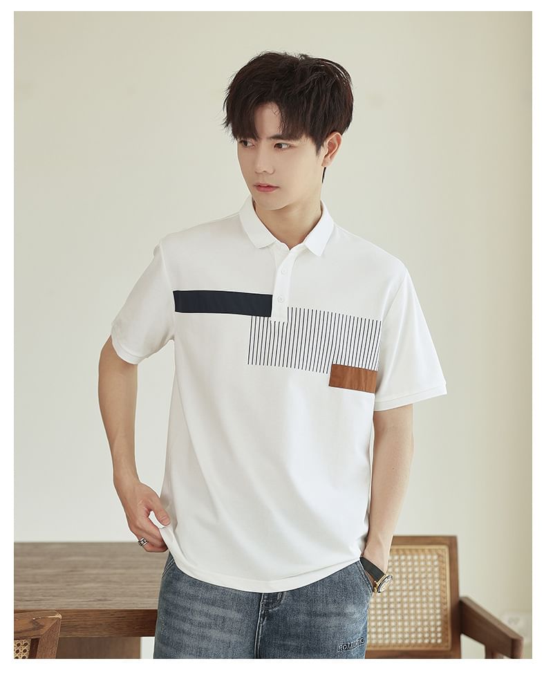 Capbrew - Poloshirt met korte mouwen en strepenpaneel