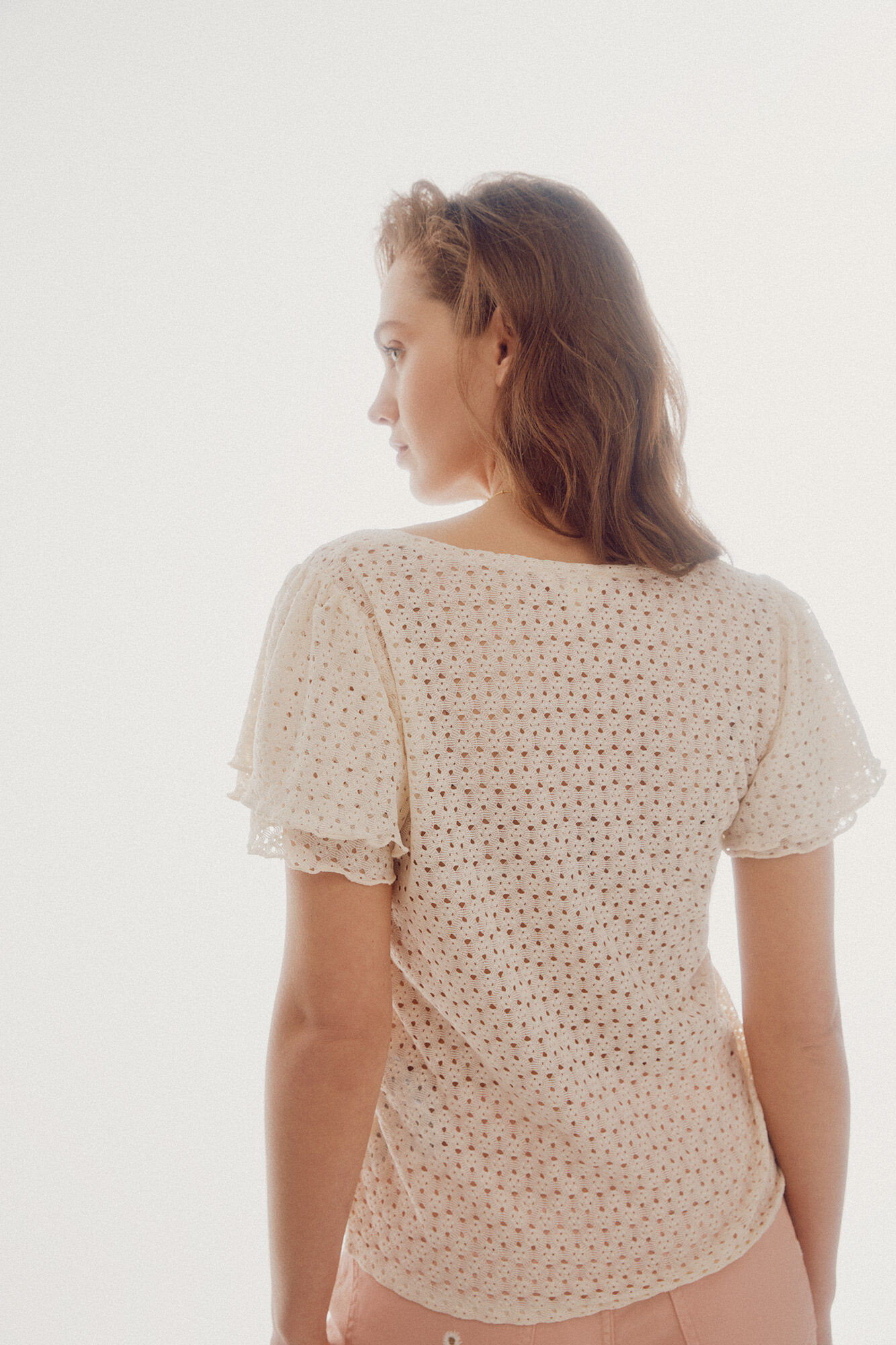Blusa com babados - Marfim